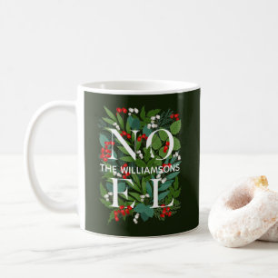 Persoonlijke familienaam kerst NOEL Koffiemok
