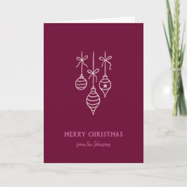 Persoonlijke familienaam Kerstbal Kaart