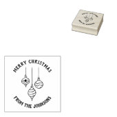 Persoonlijke familienaam Kerstbal Rubberstempel (Gestempeld)
