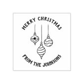 Persoonlijke familienaam Kerstbal Rubberstempel (Afrduk)
