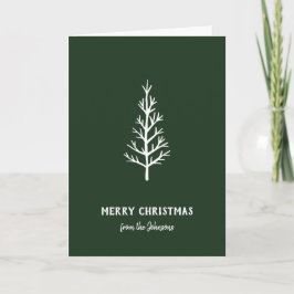 Persoonlijke familienaam Kerstboom Kaart
