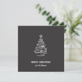 Persoonlijke familienaam Kerstboom Kaart (Staand voorkant)