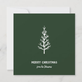 Persoonlijke familienaam Kerstboom Kaart
