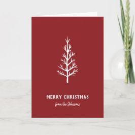 Persoonlijke familienaam Kerstboom Kaart