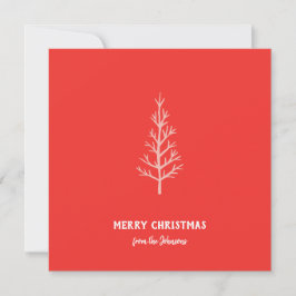 Persoonlijke familienaam Kerstboom Kaart