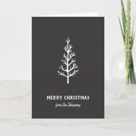 Persoonlijke familienaam Kerstboom Kaart