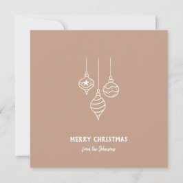 Persoonlijke familienaam Kerstboomornament Kaart