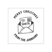 Persoonlijke familienaam Kerstbrief Rubberstempel (Afrduk)