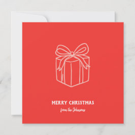 Persoonlijke familienaam Kerstcadeau Kaart