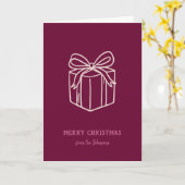 Persoonlijke familienaam Kerstcadeau Kaart (Gele Bloem)