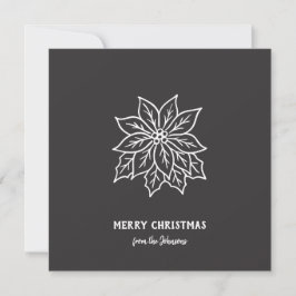 Persoonlijke familienaam Kerstmis bloem Kaart