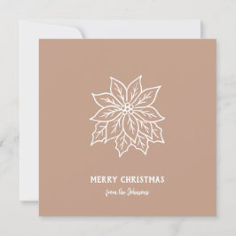 Persoonlijke familienaam Kerstmis bloem Kaart