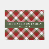 Persoonlijke familienaam Kerstvakantie Plaid Deurmat (Voorkant)