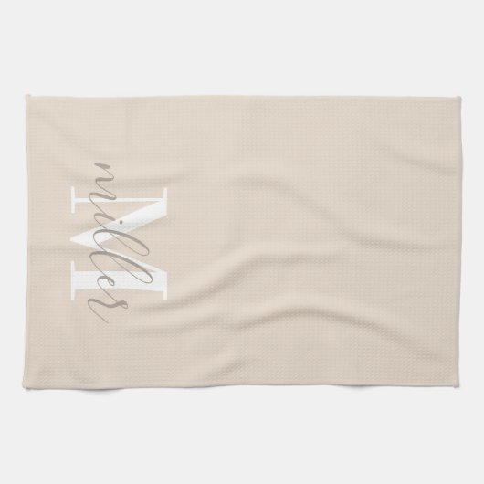 Persoonlijke familienaam Kitchen Handhanddoek Theedoek (Horizontaal)