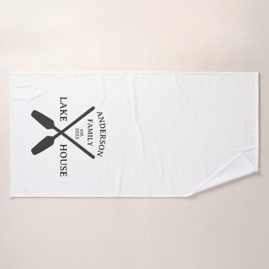 Persoonlijke familienaam Lake House Badhanddoek (Badhanddoek)