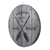 Persoonlijke familienaam Lake House Dartbord (Voorkant Rechts)