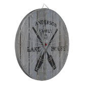 Persoonlijke familienaam Lake House Dartbord (Voorkant Links)