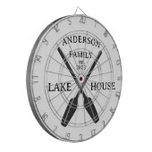 Persoonlijke familienaam Lake House Dartbord (Voorkant Links)