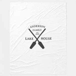 Persoonlijke familienaam Lake House Fleece Deken