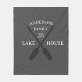 Persoonlijke familienaam Lake House Fleece Deken (Voorkant)
