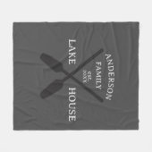 Persoonlijke familienaam Lake House Fleece Deken (Voorkant (Horizontaal))