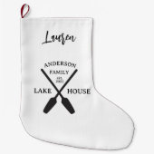 Persoonlijke familienaam Lake House Grote Kerstsok (Voorkant)