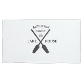 Persoonlijke familienaam Lake House Kussensloop (Voorkant)