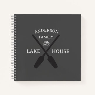 Persoonlijke familienaam Lake House Notitieboek