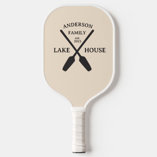Persoonlijke familienaam Lake House Pickleball Paddle (Voorkant)