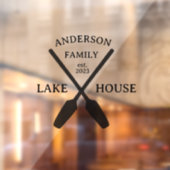 Persoonlijke familienaam Lake House Raamsticker (Vel 2)