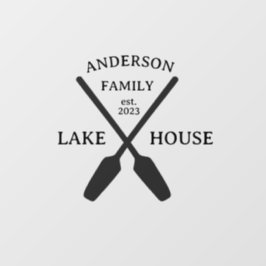 Persoonlijke familienaam Lake House Raamsticker