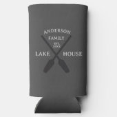 Persoonlijke familienaam Lake House Seltzer Blikjeskoeler (Achterkant)