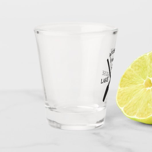 Persoonlijke familienaam Lake House Shot Glas (Links)