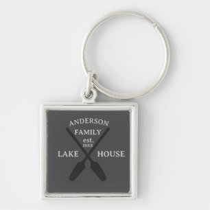 Persoonlijke familienaam Lake House Sleutelhanger