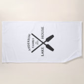Persoonlijke familienaam Lake House Strandlaken (Voorkant)