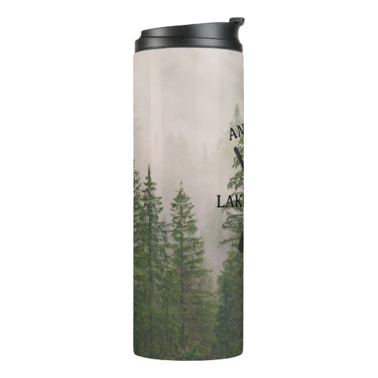 Persoonlijke familienaam Lake House Thermosbeker (Gedraaid links)