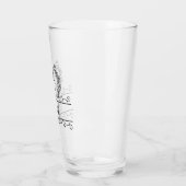 Persoonlijke familienaam met monogram glas (Links)