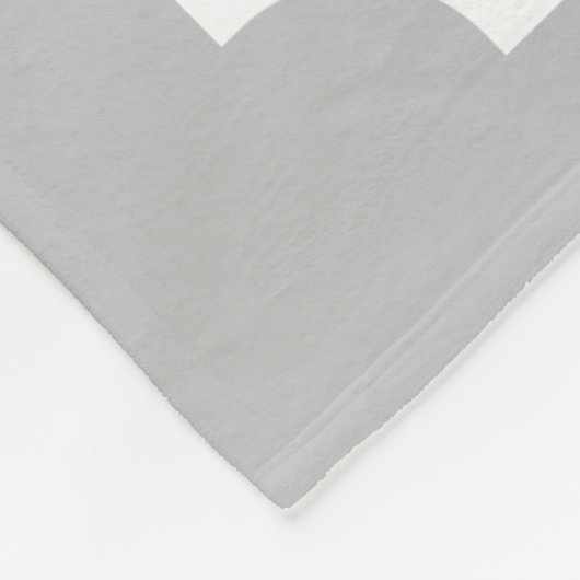 Persoonlijke familienaam monogram fleece deken (Hoek)