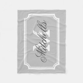 Persoonlijke familienaam monogram fleece deken