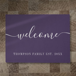 Persoonlijke familienaam Paarse Welkom Deurmat