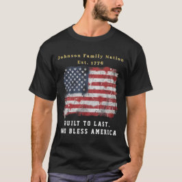 Persoonlijke familienaam Patriottische Amerikaanse T-shirt