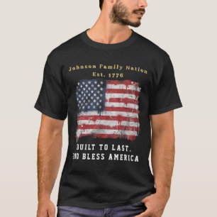 Persoonlijke familienaam Patriottische Amerikaanse T-shirt