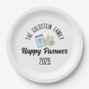 Persoonlijke familienaam Pesach Papieren Bordje