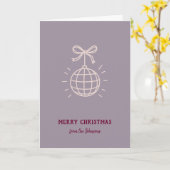 Persoonlijke familienaam Prettig kerstfeest Kaart (Gele Bloem)