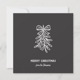 Persoonlijke familienaam Prettig kerstfeest Mistel Kaart
