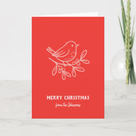 Persoonlijke familienaam Prettig Kerstfeest Robin Kaart