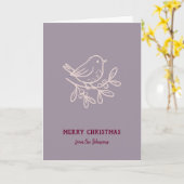 Persoonlijke familienaam Prettig kerstfeest Robin Kaart (Gele Bloem)