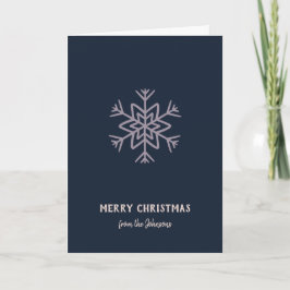 Persoonlijke familienaam Prettig kerstfeest Sneeuw Kaart