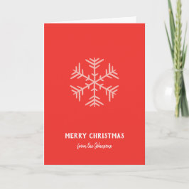 Persoonlijke familienaam Prettig kerstfeest Sneeuw Kaart