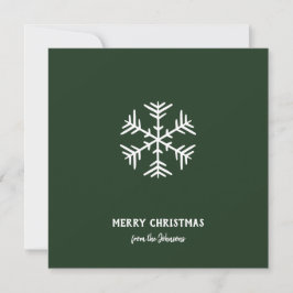 Persoonlijke familienaam Prettig Kerstfeest Sneeuw Kaart